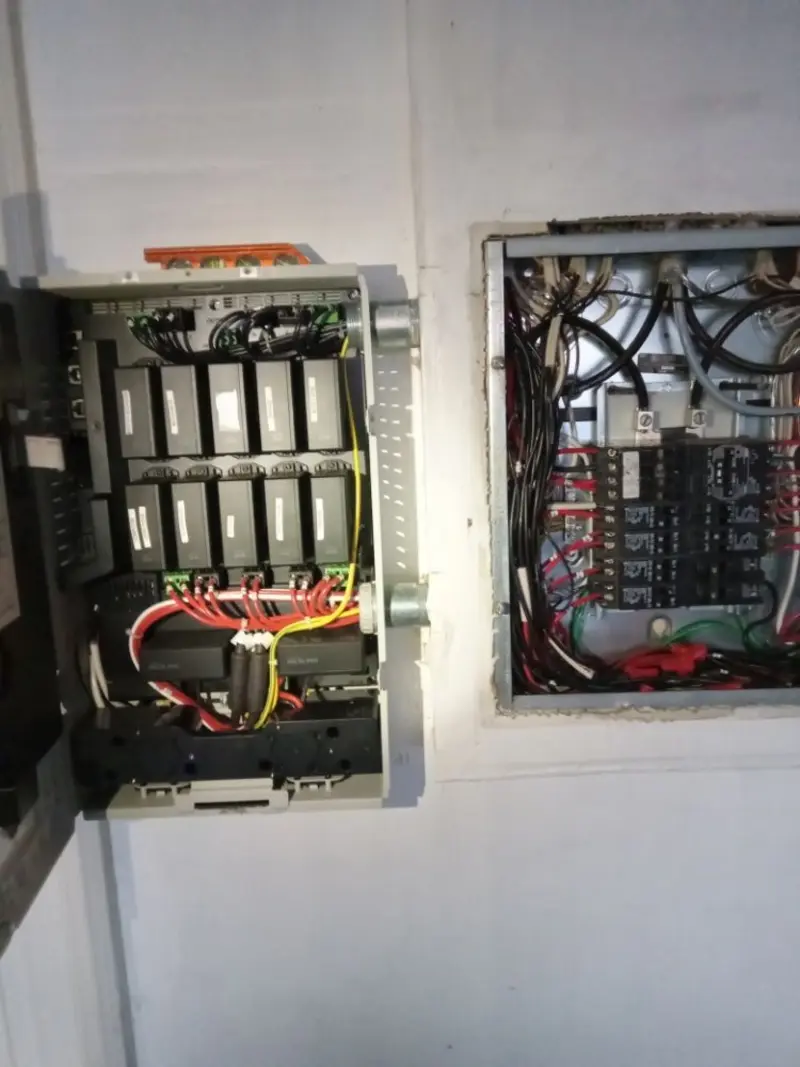 Electrical panel upgrade completed for Security Camera Wiring in Richmond